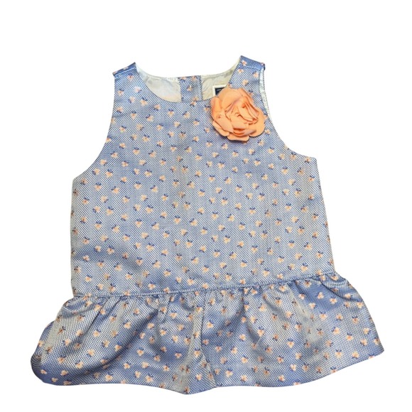 Janie and Jack Other - Janie‎ and Jack Floral Tweed Peplum Top Periwinkle with 3D Flower Size Toddler 4